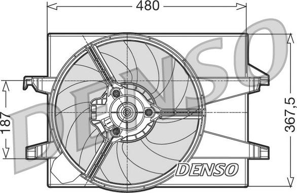 Denso DER10001 - Fen, radiator furqanavto.az