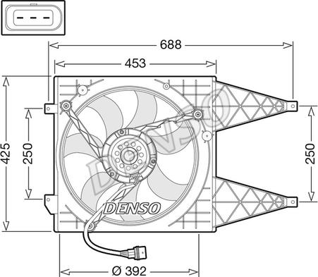 Denso DER32015 - Fen, radiator furqanavto.az