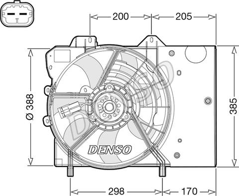 Denso DER21024 - Fen, radiator furqanavto.az