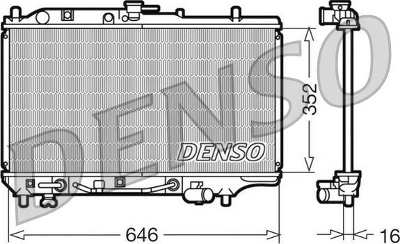 Denso DRM44005 - Radiator, mühərrikin soyudulması furqanavto.az