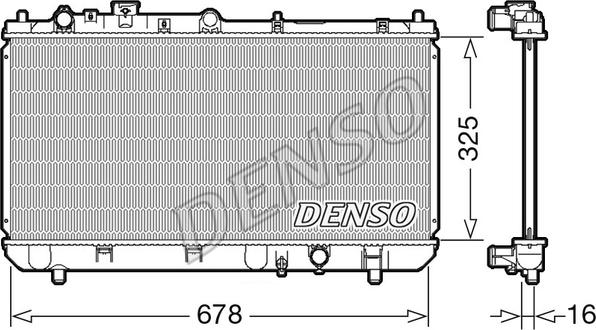 Denso DRM44032 - Radiator, mühərrikin soyudulması furqanavto.az