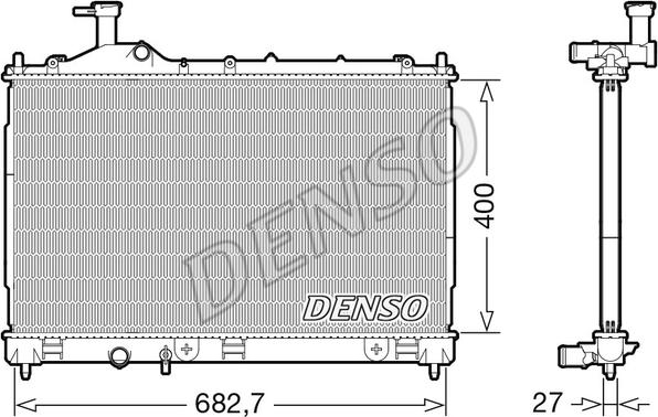 Denso DRM45042 - Radiator, mühərrikin soyudulması furqanavto.az