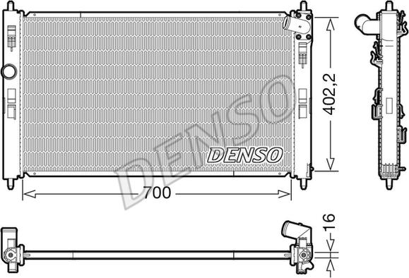 Denso DRM45050 - Radiator, mühərrikin soyudulması furqanavto.az