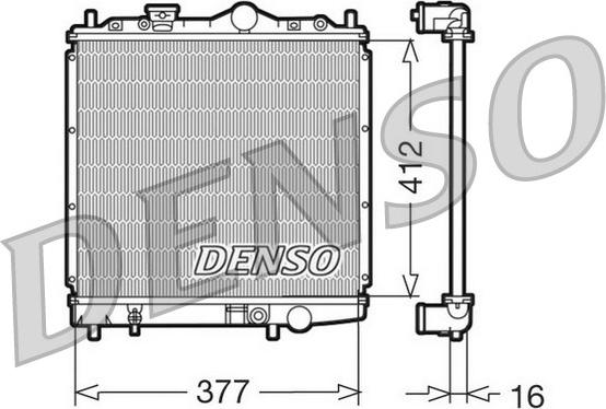 Denso DRM45001 - Radiator, mühərrikin soyudulması furqanavto.az
