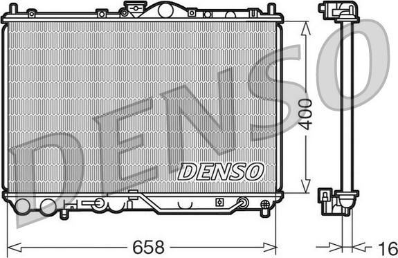 Denso DRM45011 - Radiator, mühərrikin soyudulması furqanavto.az