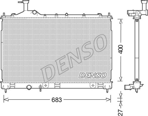 Denso DRM45038 - Radiator, mühərrikin soyudulması furqanavto.az