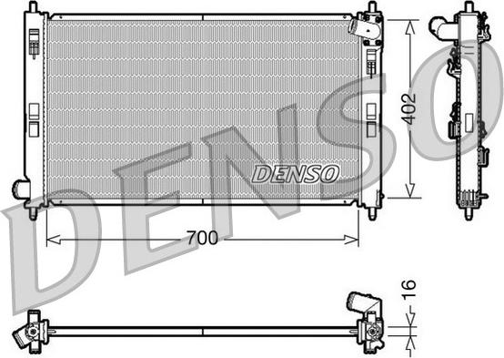 Denso DRM45023 - Radiator, mühərrikin soyudulması furqanavto.az