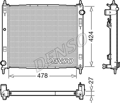 Denso DRM46044 - Radiator, mühərrikin soyudulması furqanavto.az