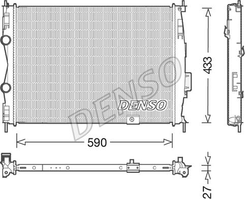 Denso DRM46051 - Radiator, mühərrikin soyudulması furqanavto.az