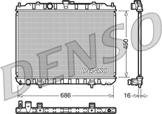 Denso DRM46004 - Radiator, mühərrikin soyudulması furqanavto.az