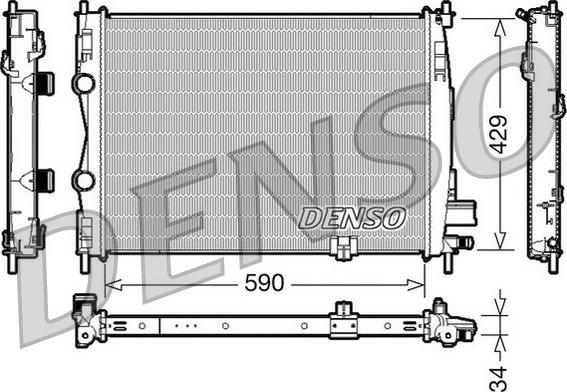 Denso DRM46018 - Radiator, mühərrikin soyudulması furqanavto.az