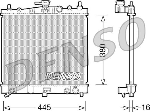 Denso DRM46036 - Radiator, mühərrikin soyudulması furqanavto.az