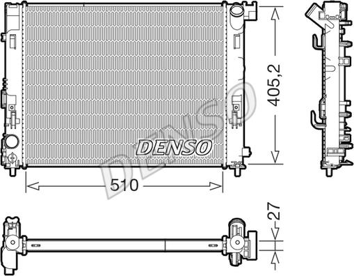 Denso DRM46076 - Radiator, mühərrikin soyudulması furqanavto.az