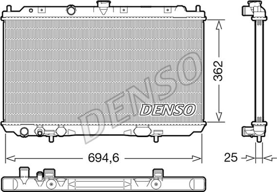 Denso DRM46073 - Radiator, mühərrikin soyudulması furqanavto.az