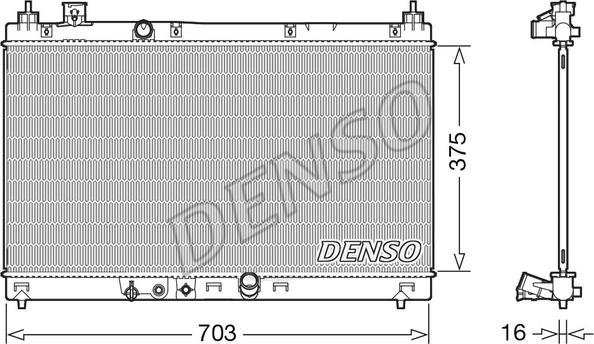 Denso DRM40045 - Radiator, mühərrikin soyudulması furqanavto.az