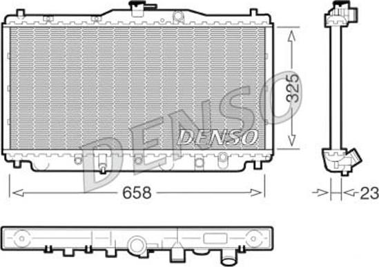 Denso DRM40001 - Radiator, mühərrikin soyudulması furqanavto.az