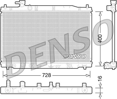 Denso DRM40030 - Radiator, mühərrikin soyudulması furqanavto.az