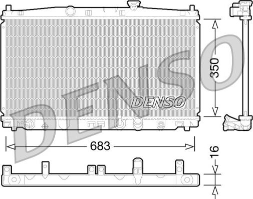 Denso DRM40032 - Radiator, mühərrikin soyudulması furqanavto.az