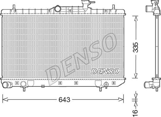 Denso DRM41014 - Radiator, mühərrikin soyudulması furqanavto.az