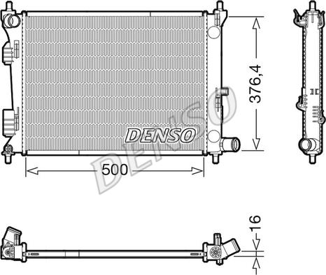Denso DRM41017 - Radiator, mühərrikin soyudulması furqanavto.az