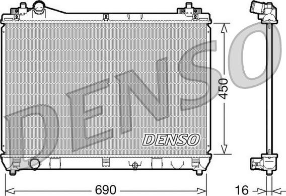 Denso DRM47016 - Radiator, mühərrikin soyudulması furqanavto.az