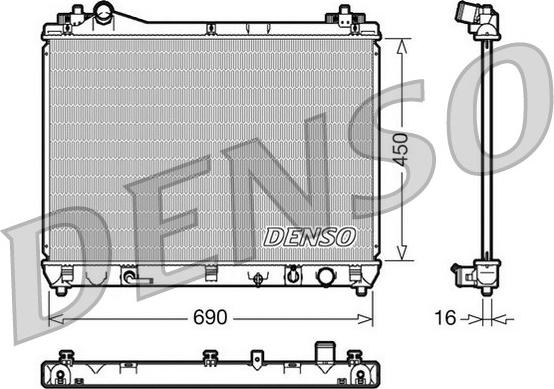 Denso DRM47018 - Radiator, mühərrikin soyudulması furqanavto.az