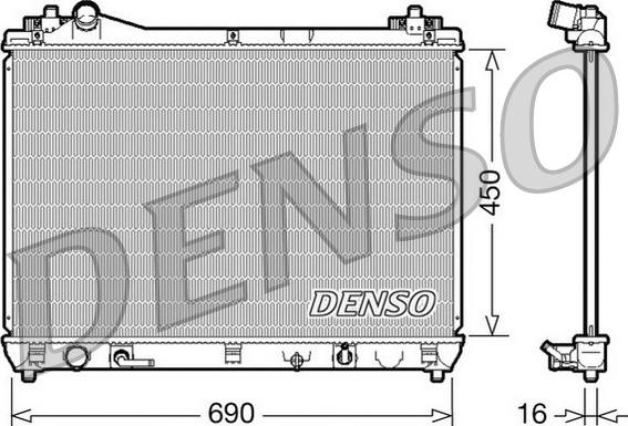 Denso DRM47017 - Radiator, mühərrikin soyudulması furqanavto.az