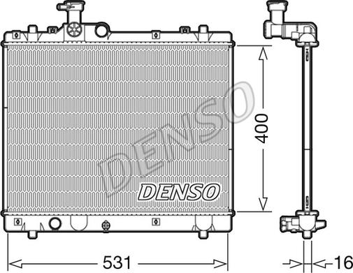 Denso DRM47034 - Radiator, mühərrikin soyudulması furqanavto.az