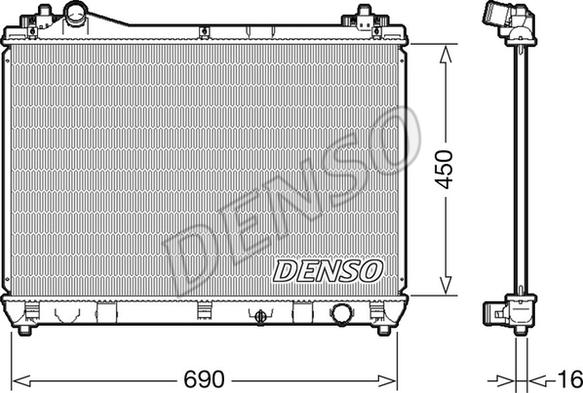 Denso DRM47031 - Radiator, mühərrikin soyudulması furqanavto.az