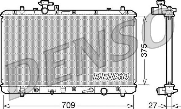 Denso DRM47025 - Radiator, mühərrikin soyudulması furqanavto.az