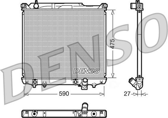 Denso DRM47020 - Radiator, mühərrikin soyudulması furqanavto.az