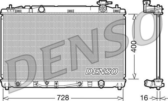 Denso DRM50042 - Radiator, mühərrikin soyudulması furqanavto.az