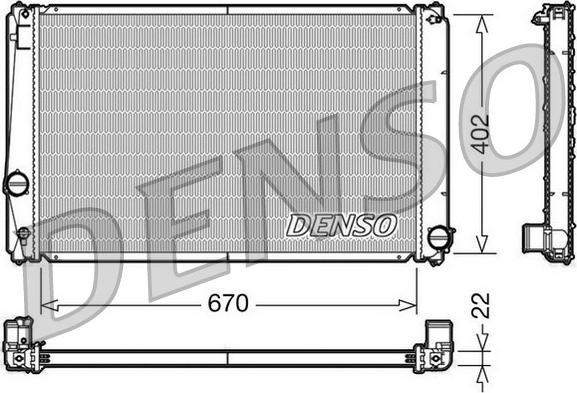 Denso DRM50053 - Radiator, mühərrikin soyudulması furqanavto.az