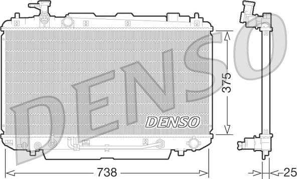 Denso DRM50064 - Radiator, mühərrikin soyudulması furqanavto.az