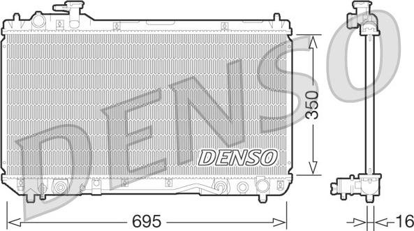 Denso DRM50061 - Radiator, mühərrikin soyudulması furqanavto.az