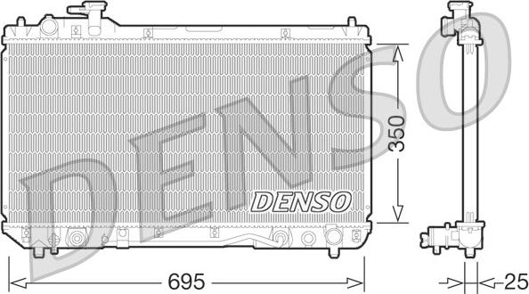 Denso DRM50063 - Radiator, mühərrikin soyudulması furqanavto.az