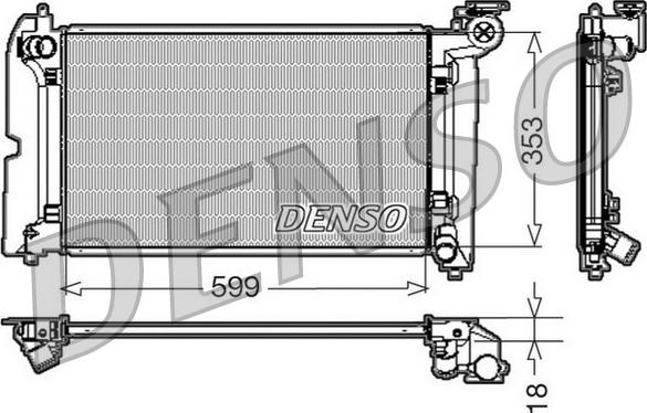 Denso DRM50010 - Radiator, mühərrikin soyudulması furqanavto.az