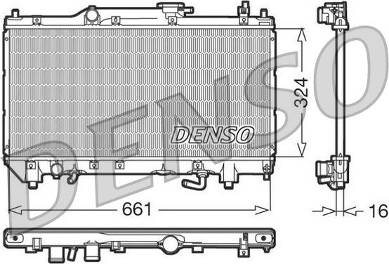 Denso DRM50017 - Radiator, mühərrikin soyudulması furqanavto.az