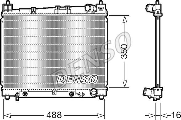 Denso DRM50080 - Radiator, mühərrikin soyudulması furqanavto.az