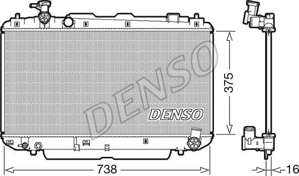 Denso DRM50083 - Radiator, mühərrikin soyudulması furqanavto.az