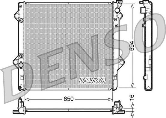 Denso DRM50036 - Radiator, mühərrikin soyudulması furqanavto.az