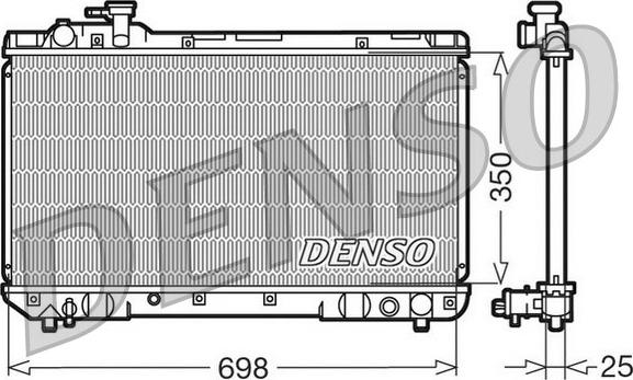 Denso DRM50020 - Radiator, mühərrikin soyudulması furqanavto.az