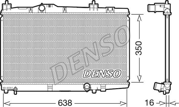 Denso DRM50105 - Radiator, mühərrikin soyudulması furqanavto.az