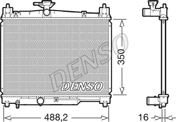 Denso DRM50101 - Radiator, mühərrikin soyudulması furqanavto.az