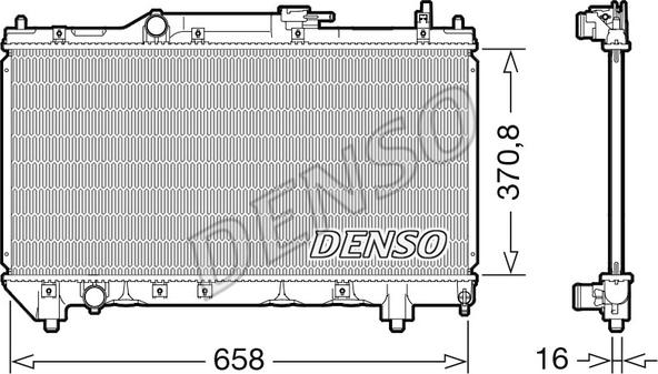 Denso DRM50117 - Radiator, mühərrikin soyudulması furqanavto.az