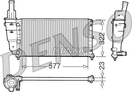 Denso DRM09096 - Radiator, mühərrikin soyudulması furqanavto.az