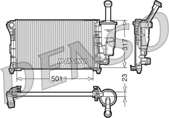 Denso DRM09086 - Radiator, mühərrikin soyudulması furqanavto.az