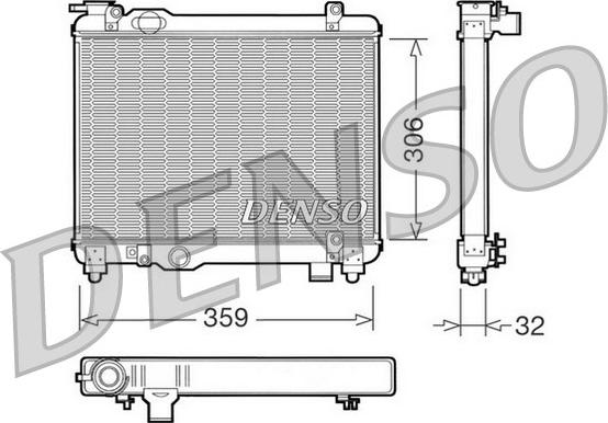 Denso DRM09082 - Radiator, mühərrikin soyudulması furqanavto.az