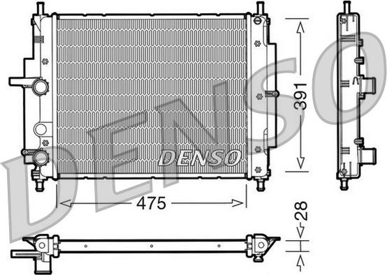 Denso DRM09036 - Radiator, mühərrikin soyudulması furqanavto.az