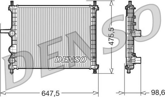 Denso DRM09038 - Radiator, mühərrikin soyudulması furqanavto.az